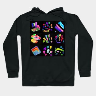 Colorful Touches - Black Style Hoodie